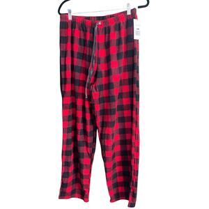 Rene Rofe Red Buffalo Print Pajama Pants Women Size XL Plaid Flannel Holiday NWT